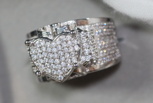 Diamond heart ring | Heart shaped ring | Big Diamond Heart Ring