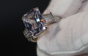 Engagement Ring | Big Womens Ring | Big Carat Ring | Emerald Engagement Ring | Big Diamond Ring | Engagement Rings | Big Diamond Rings