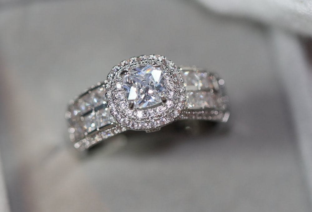Promise Ring | Womens Ring | Princess Cut Diamond Engagement Ring