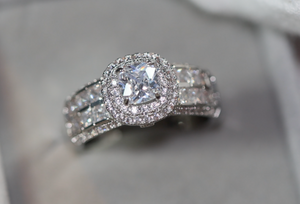 Promise Ring | Womens Ring | Princess Cut Diamond Engagement Ring