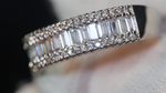 Mens Baguette Diamond Wedding Band