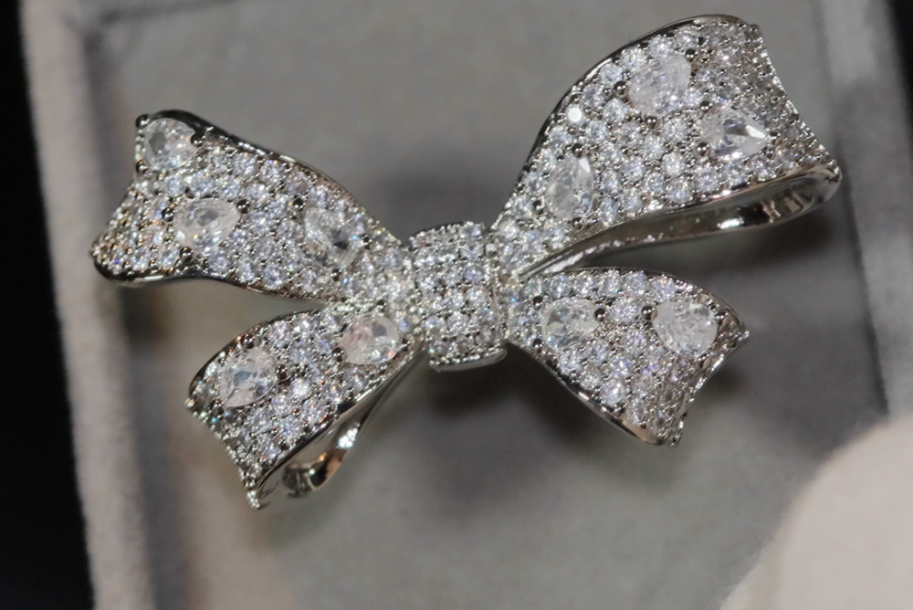 Diamond Ribbon Ring | Ribbon Ring | Bow Ring | Diamond Bow Ring | Diamond Charm Ring