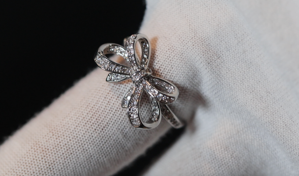 Diamond Ribbon Ring | Ribbon Ring | Bow Ring | Diamond Bow Ring