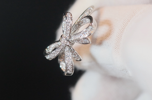 Diamond Ribbon Ring | Ribbon Ring | Bow Ring | Diamond Bow Ring