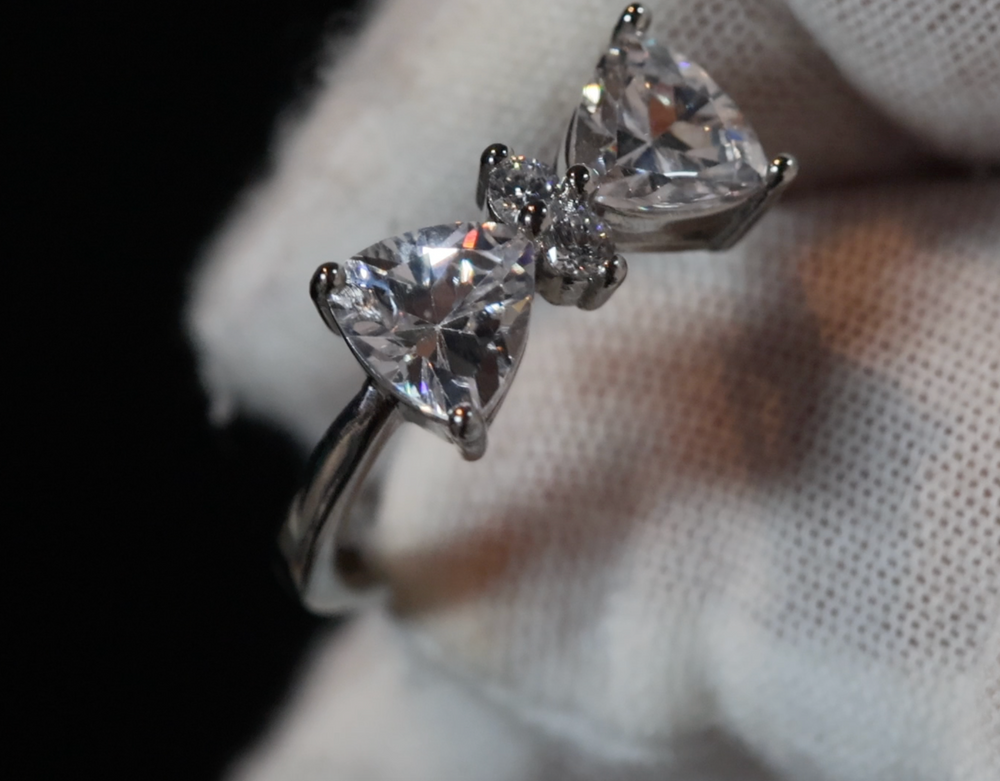 Diamond Ribbon Ring | Ribbon Ring | Bow Ring | Diamond Bow Ring