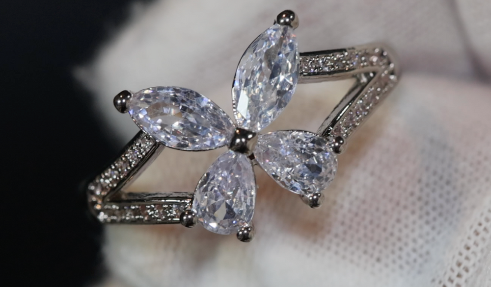 
            
                Load image into Gallery viewer, Diamond Butterfly Ring | Butterfly Ring | Womens Diamond Ring | Womens Butterfly Ring | Womens Flower Ring | Baguette Ring | Charm Ring
            
        