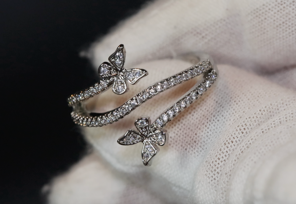 Diamond Butterfly Ring | Butterfly Ring | Womens Diamond Ring | Womens Butterfly Ring