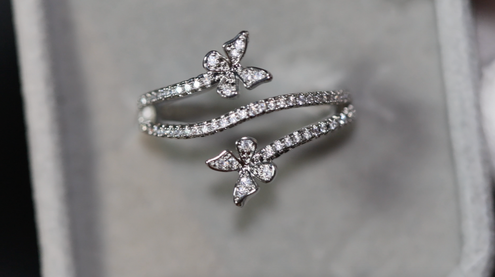 Diamond Butterfly Ring | Butterfly Ring | Womens Diamond Ring | Womens Butterfly Ring