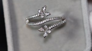 Diamond Butterfly Ring | Butterfly Ring | Womens Diamond Ring | Womens Butterfly Ring