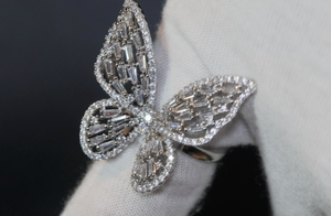 Diamond Butterfly Ring