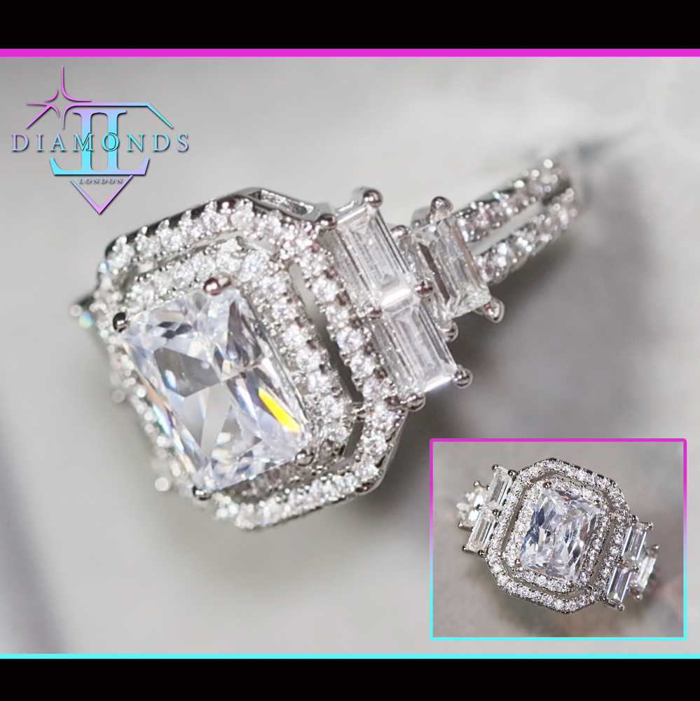 Womens big diamond ring