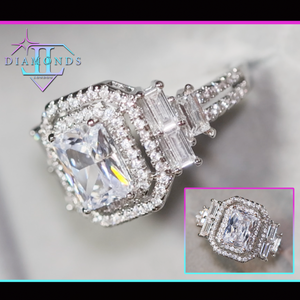 Womens big diamond ring