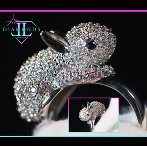 Diamond Rabbit Rings