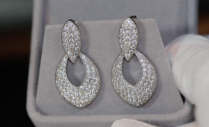 Diamond Hoop Earrings | Hoop Earrings | Womens Diamond Earrings | Hoop Earrings with Diamonds | Womens Earrings | Dangle Earrings