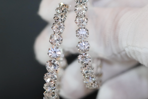 Big Diamond Hoop Earrings | Womens Big Diamond Hoop Earrings