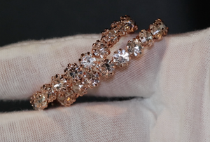 Big rose gold diamond hoop earrings | Womens Diamond Hoop Earrings