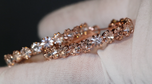 Big rose gold diamond hoop earrings | Womens Diamond Hoop Earrings