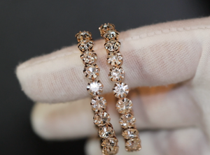 Diamond Hoop Earrings | Womens Diamond Earrings | Big gold diamond hoop earrings