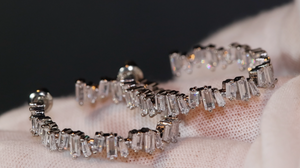 Diamond Earrings | Womens Diamond Earrings | Baguette Diamond Hoop Earrings