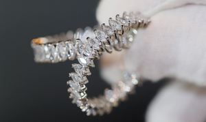 Marquise Diamond Hoop Earrings | Hoop Earrings | Womens Hoop Earrings