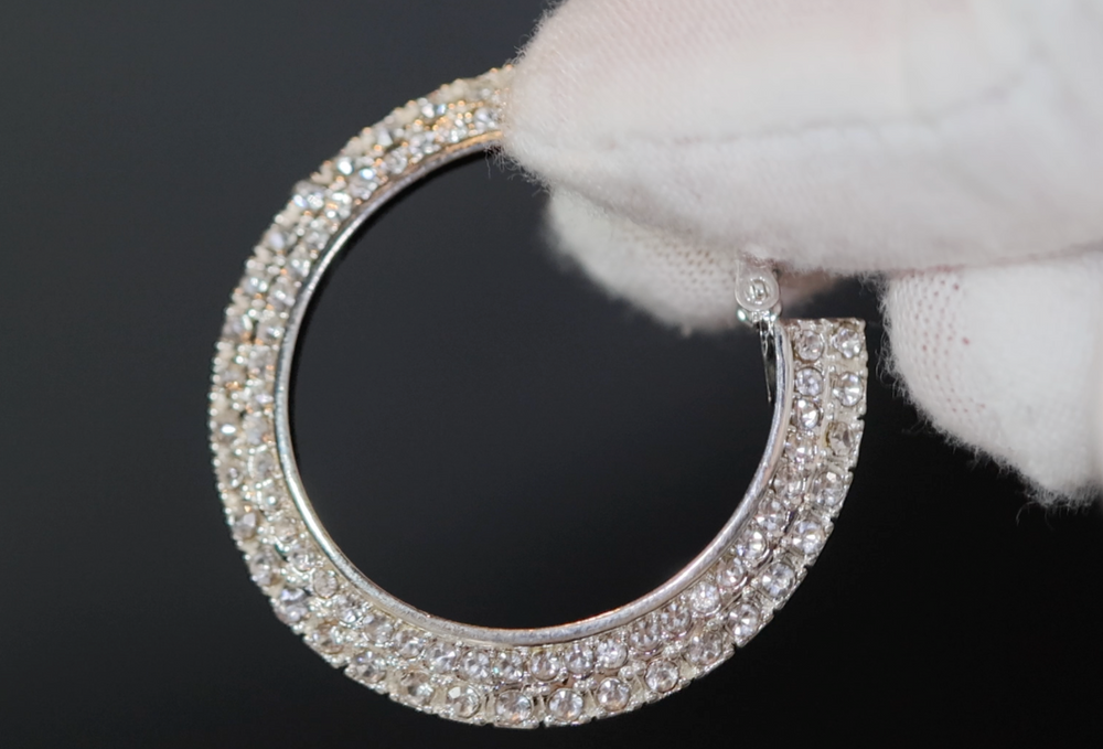 Big Hoop Earrings | Diamond Earrings | Womens Earrings | Big Diamond Earrings | Diamond Hoop Earrings