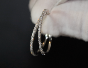 Womens Diamond Earrings | Diamond Hoop Earrings | Big Diamond Earrings