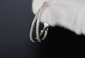 Womens Diamond Earrings | Diamond Hoop Earrings | Big Diamond Earrings