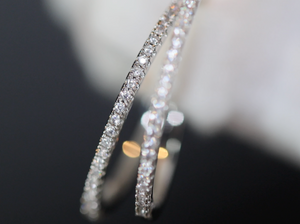 Womens Diamond Earrings | Diamond Hoop Earrings | Big Diamond Earrings