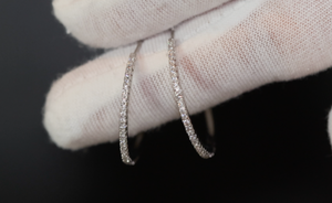 Womens Diamond Earrings | Diamond Hoop Earrings | Big Diamond Earrings