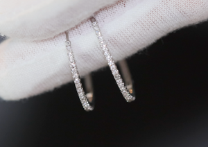 Womens Diamond Earrings | Diamond Hoop Earrings | Big Diamond Earrings