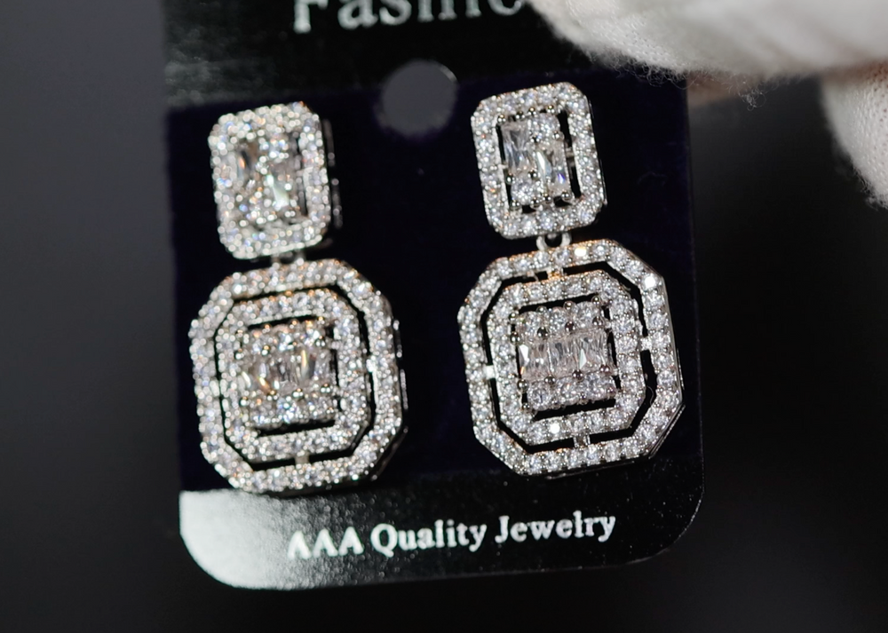 Classy diamond earrings