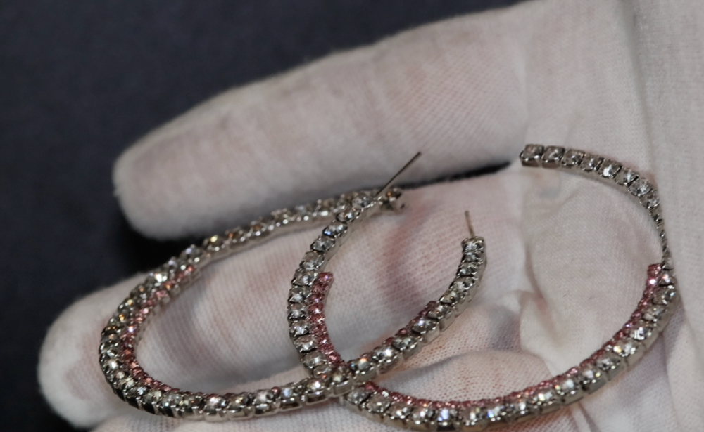 
            
                Load image into Gallery viewer, Diamond Hoop Earrings | Hoop Earrings | Womens Big Diamond Earrings | Hoop Earrings with Diamonds | Earrings | Big Hoop Earrings
            
        