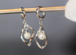 Pearl Earrings | Silver Pearl Earrings | Womens Pearl Earrings | Pearl earrings for Women | Girls Pearl Earrings | Ladies Pearl Earrings