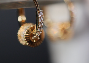 Gold Diamond Earrings | Womens Earrings | Gold Diamond Hoop Earrings