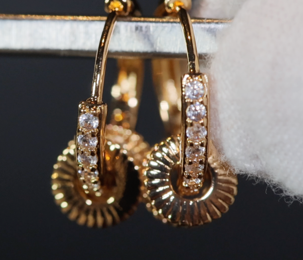 Gold Diamond Earrings | Womens Earrings | Gold Diamond Hoop Earrings