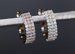 Iced Out Earrings | Mens Diamond Hoop Earrings | Womens Earrings | Mens Diamond Earrings | Diamond Hoop Earrings