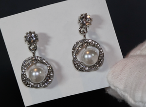 Pearl Earrings | Silver Pearl Earrings | Womens Pearl Earrings