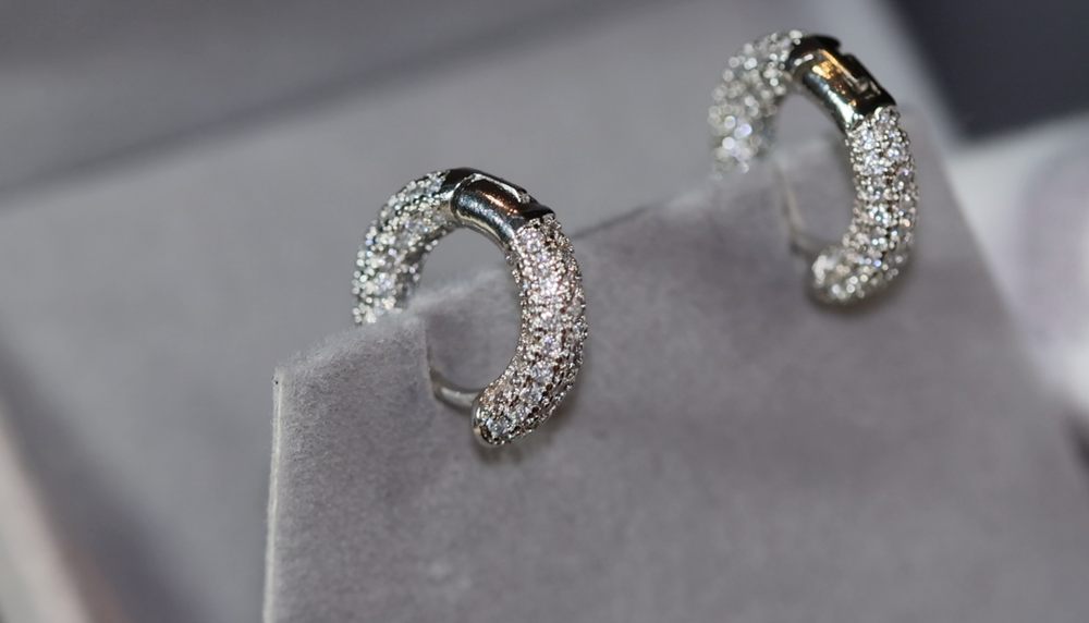 Iced Out Earrings | Mens diamond hoop earrings | Mens Diamond Earrings | Diamond Hoop Earrings