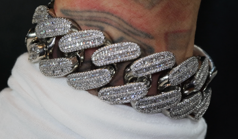 Baguette Diamond Cuban Link Chain | Iced Out Cuban Chain | Worlds Biggest Cuban Chain