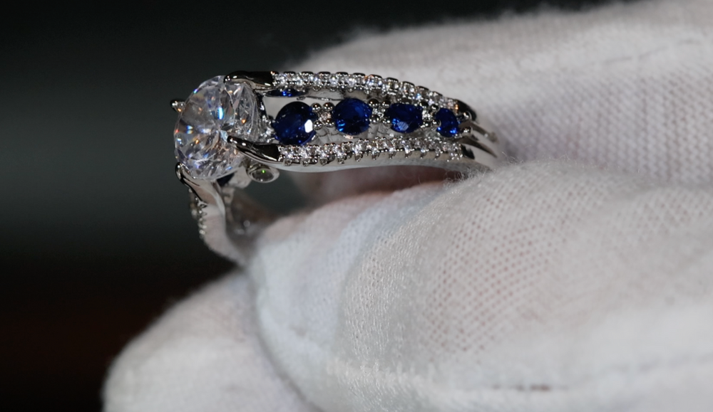 Blue Diamond Ring | Blue Diamond Rings | Womens Blue Diamond Ring