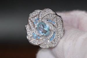 Blue Diamond Ring | Womens Statement Ring