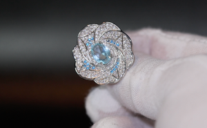 Blue Diamond Ring | Womens Statement Ring