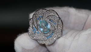 Blue Diamond Ring | Womens Statement Ring