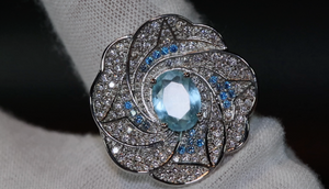 Blue Diamond Ring | Womens Statement Ring