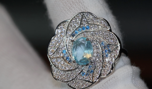 Blue Diamond Ring | Womens Statement Ring