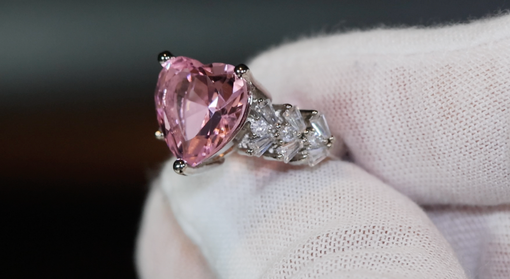 Pink Diamond Ring | Teardrop Ring | Heart Shape Ring