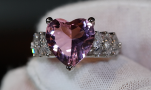 Pink Diamond Ring | Teardrop Ring | Heart Shape Ring