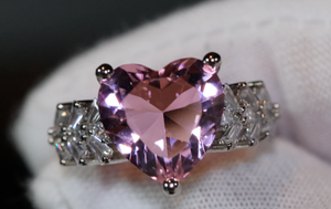 Pink Diamond Ring | Teardrop Ring | Heart Shape Ring