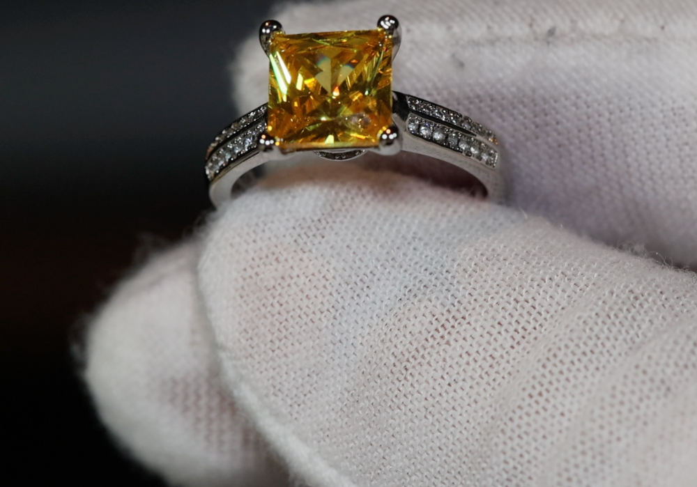 Yellow Diamond Ring | Yellow Diamond Engagement Rings | Solitaire Diamond Ring