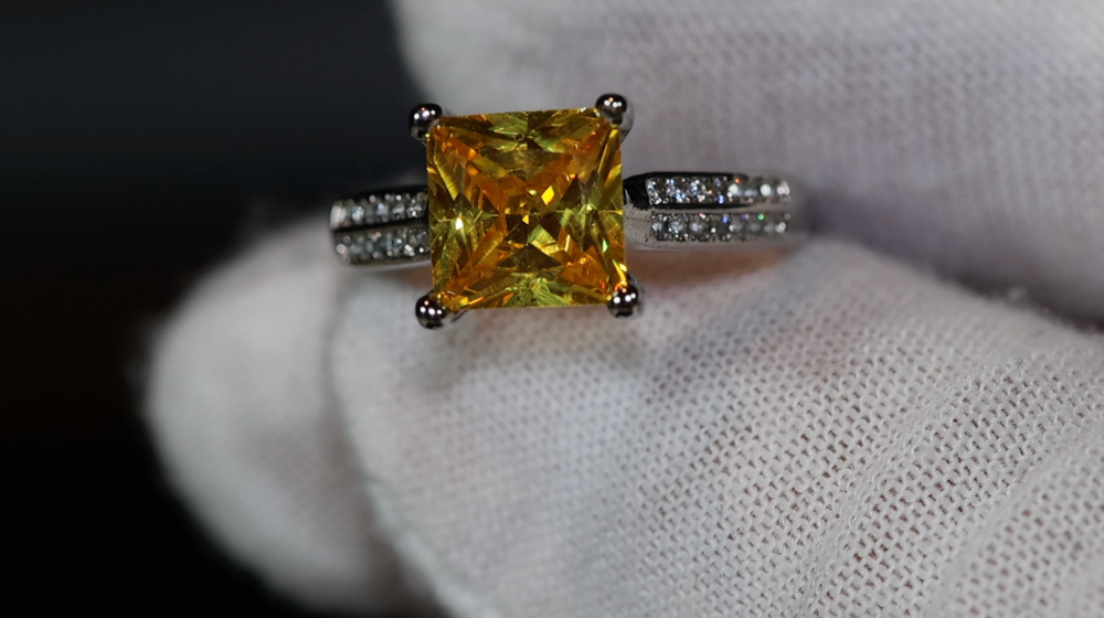 Yellow Diamond Ring | Yellow Diamond Engagement Rings | Solitaire Diamond Ring